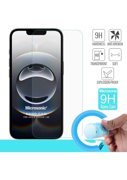 16E Glass Cam Ekran [ 16E ile Uyumlu Ekran - Şeffaf] fiyatları