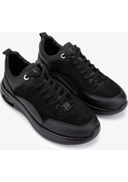 Erkek Hakiki Deri Siyah Sneakers & Spor Ayakkabı 298 3174-5018 Erk Ayk SK25-26 Syh Mat/syh Dnt fiyatları