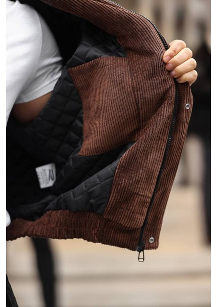 Unisex Yeni Sezon Kahverengi Oversize Vintage Kadife Ceket fiyatları