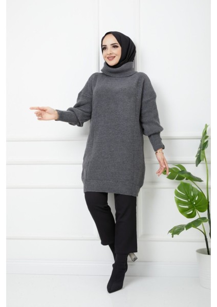 Kadın Kahverengi Boğazlı Triko Kazak -62 fiyatları