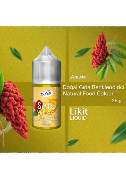 Likit Sarı Doğal Gıda Boyası 35 G – Bitkisel Kaynaklı, Pasta ve Tatlılar Için Katkısız Sıvı Renk Boyası fiyatları