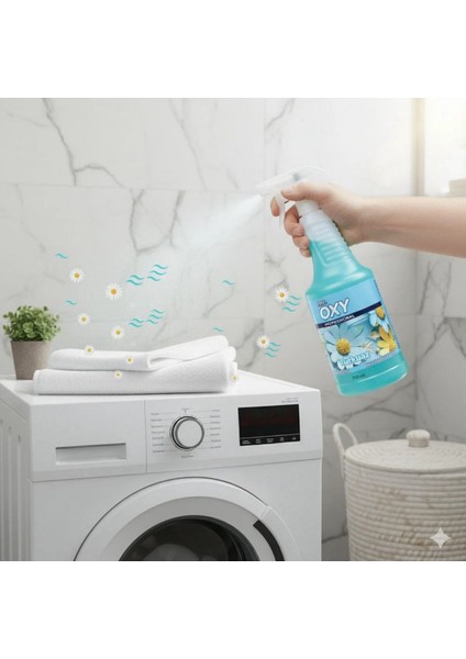 Mr. Oxy Turkuaz 750 ml Oda Araç ve Çamaşır Kokusu – Bahar Çiçekleri Okyanus Ferahlığı Sprey