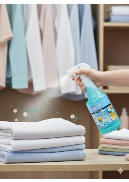 Mr. Oxy Turkuaz 750 ml Oda Araç ve Çamaşır Kokusu – Bahar Çiçekleri Okyanus Ferahlığı Sprey