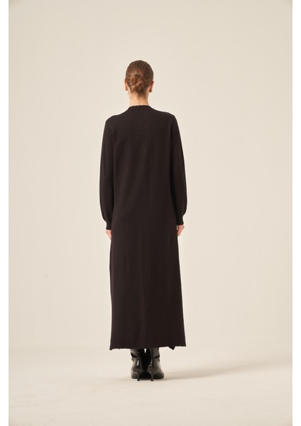 Ftz Kadın Cep Detaylı Elbise Siyah 20889