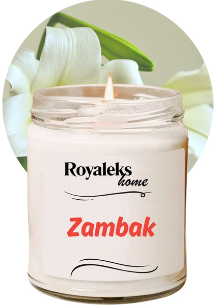 Doğal Özel Seri Kokulu Dekoratif Kavanoz Mum 210 cc - Zambak Esansı - Ryl