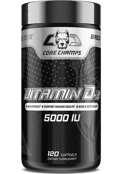 Vitamin D3 5000 Iu 120 Softgels - By Kai Greene