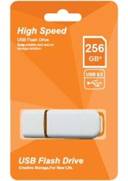 Elba 256GB Plastik Beyaz-Turuncu 3.2 USB Flash Bellek