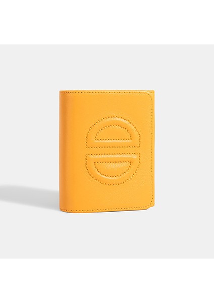 Kadın Turuncu D Logolu Deri Cüzdan modelleri
