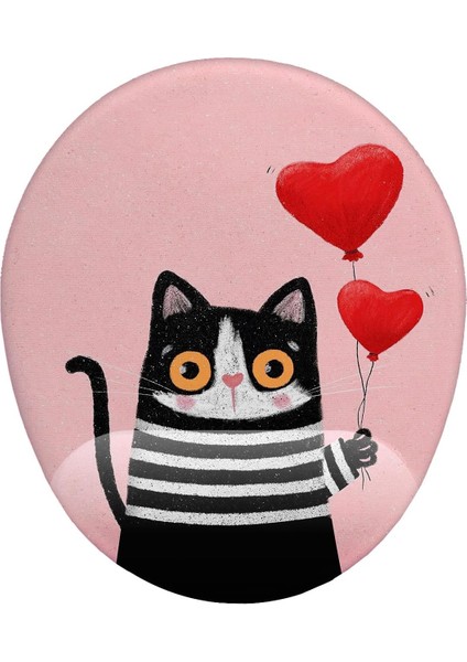 Kalpli Balon ve Kedi Mouse Pad