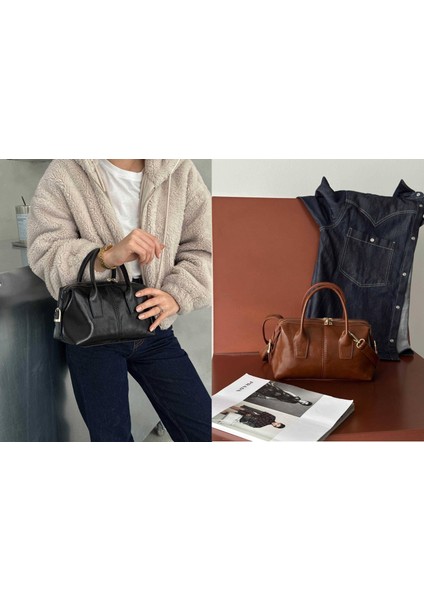 Jennie Model Siyah Deri Kadın El ve Omuz Çantası fiyatları