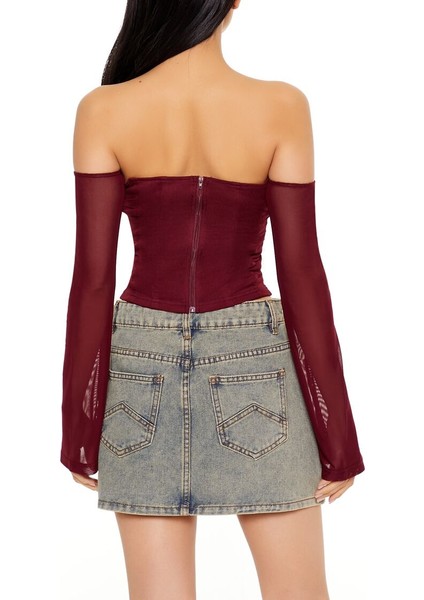 Straplez Yaka Bluz modelleri