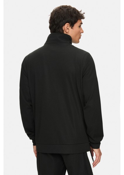 Halston Siyah Fermuarlı ve Cepli Baskılı Standard Fit Erkek Sweatshirt modelleri