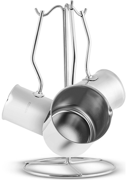 Vanilla Indüksiyon Tabanlı 15 Parça Çaydanlık ve Cezveli Çelik Tencere Seti