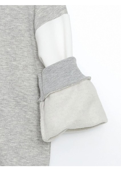 Lcw Kids Gri Dik Yaka Kız Çocuk Sweatshirt modelleri