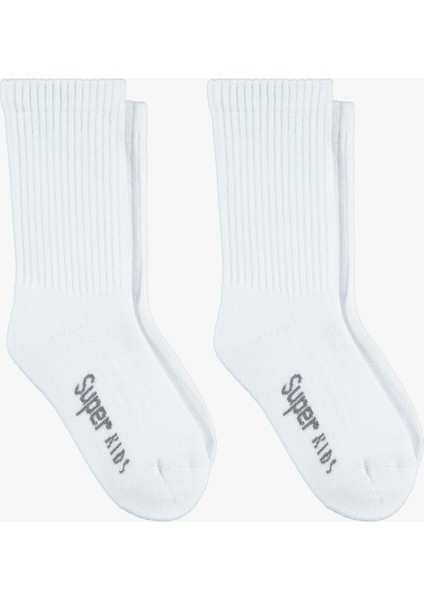 Unıted4 Tenis Towel Çocuk Beyaz Çorap