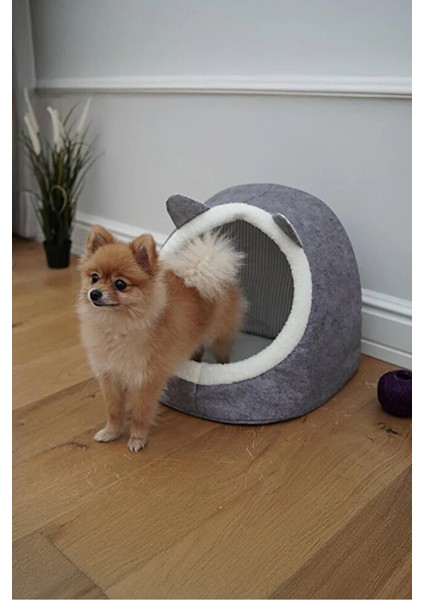 Kedi Köpek Evi Yumuşak Pofuduk Tabanlı Dekoratif Kompakt Tasarım 34X40X35 cm fiyatları