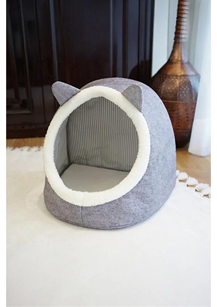 Kedi Köpek Evi Yumuşak Pofuduk Tabanlı Dekoratif Kompakt Tasarım 34X40X35 cm indirimleri
