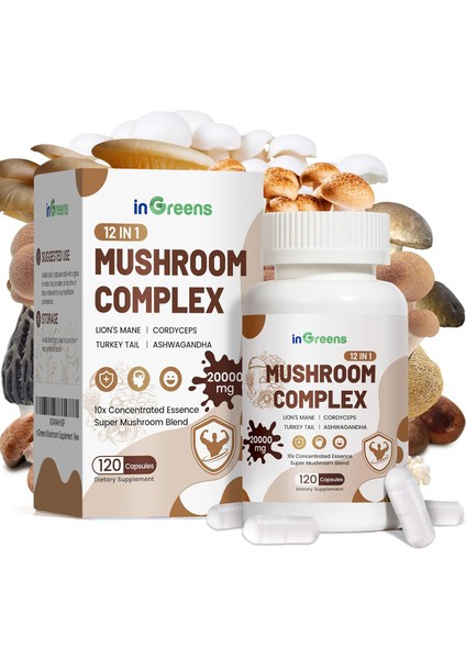 Mushroom Complex 12 In 1 20.000 Mg 120 Kapsül