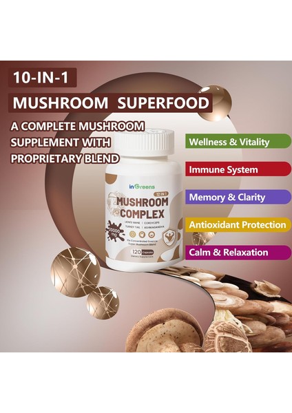 Mushroom Complex 12 In 1 20.000 Mg 120 Kapsül modelleri