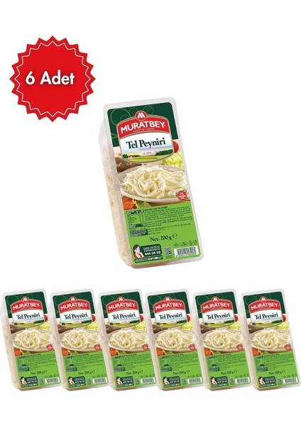 Tel Peyniri 200 gr x 6 Adet – Doğal, Tam Yağlı, Lif Lif Ayrılan Yöresel Lezzet