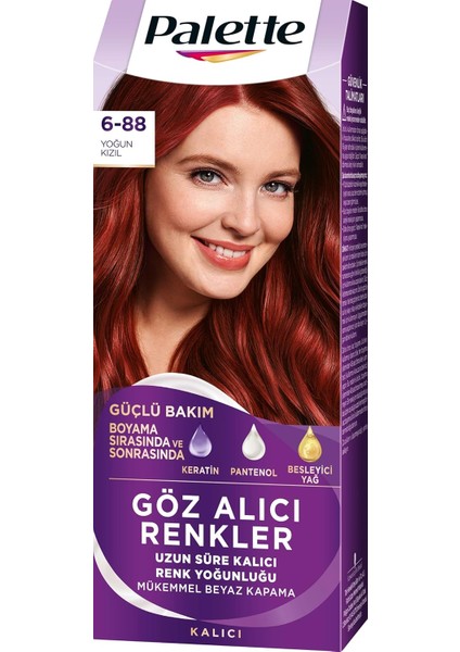 Palette Yoğun Göz Alıcı Renk Saç Boyas 6-88 Yoğun Kızıl modelleri