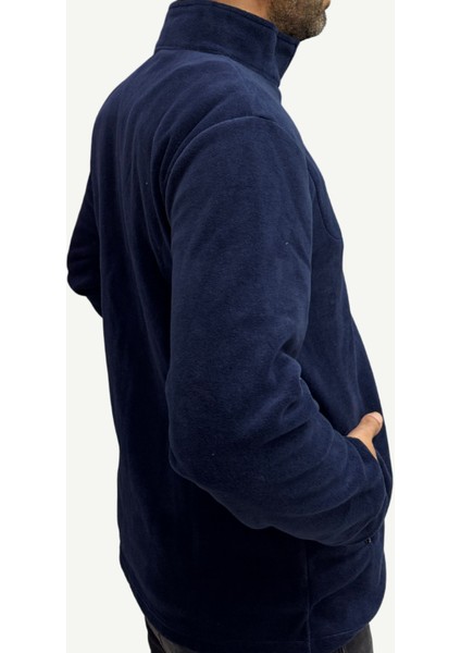 Unisex Anti-Pilling Tüylenme Yapmayan Polar Hırka, Fermuarlı 3 Cepli Dik Yaka Soğuk Geçirmez Polar modelleri