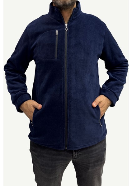 Unisex Anti-Pilling Tüylenme Yapmayan Polar Hırka, Fermuarlı 3 Cepli Dik Yaka Soğuk Geçirmez Polar fırsatları