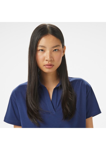 Kadın Lacivert Regular Fit Polo Yaka T-Shirt fırsatları