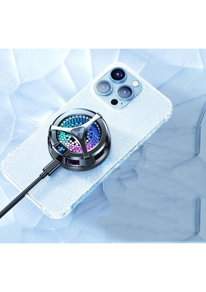 Uyumlu Profesyonel Kablolu Yarı Iletken Şok Buzlama Telefon Soğutucu Fan Gamer Oyuncu Radyatör Şok Soğutma Fanı Yeni Nesil Altı Çekirdek Teknoloji Soğutma Fanı (Zr-S9)