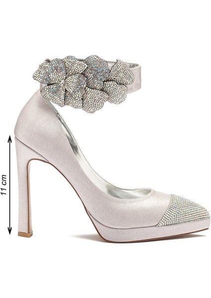 Kadın Özel Taşlı Bilekten Bağlamalı Yüksek Topuklu Platform Ayakkabı 6015 fiyatları