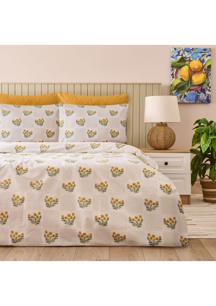 Soft Folky Tek Kişilik Nevresim Takımı - Beyaz