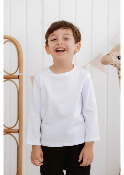 2li Uzun Kollu ve Pamuklu Siyah-Beyaz Üst fırsatları