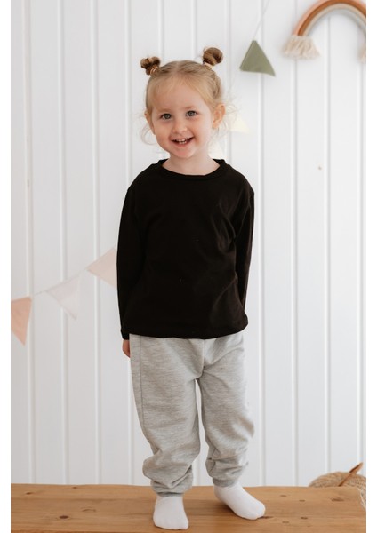 2li Uzun Kollu ve Pamuklu Siyah-Beyaz Üst indirimleri