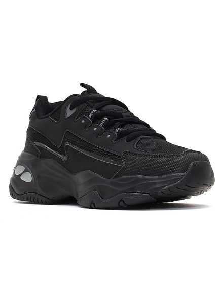 Kadın Siyah Bağcıklı Kalın Tabanlı Sneaker 25AFD494314