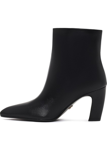 Kadın Siyah Kalın Topuklu Deri Bot 25WFD491118 fırsatları