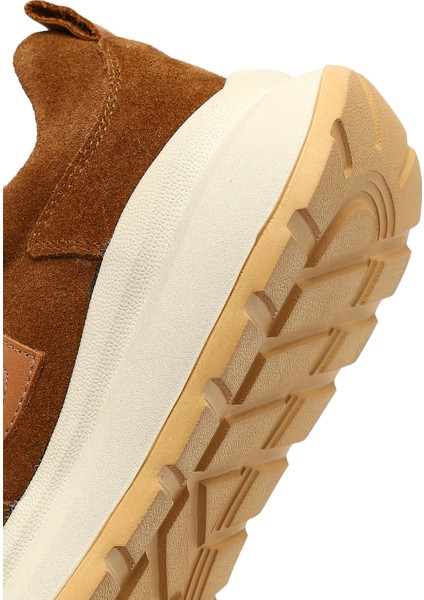 Kadın Taba Bağcıklı Kalın Tabanlı Süet Deri Sneaker 25AFD221110