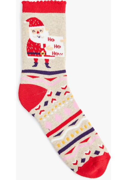 Havlu Yılbaşı Temalı Soket Çorap
