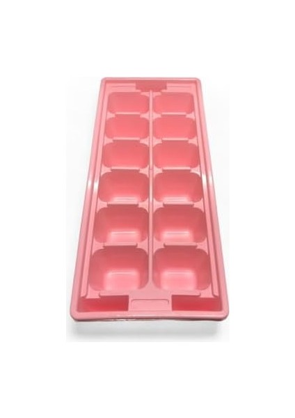 Pembe Sert Plastik 12 Hazneli Kare Buz Kalıbı modelleri