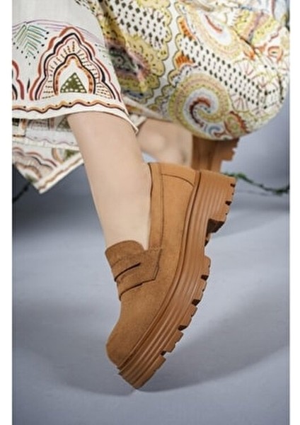 Kadın Günlük Loafer Ayakkabı Ortopedik Taban Vegan Deri indirimleri