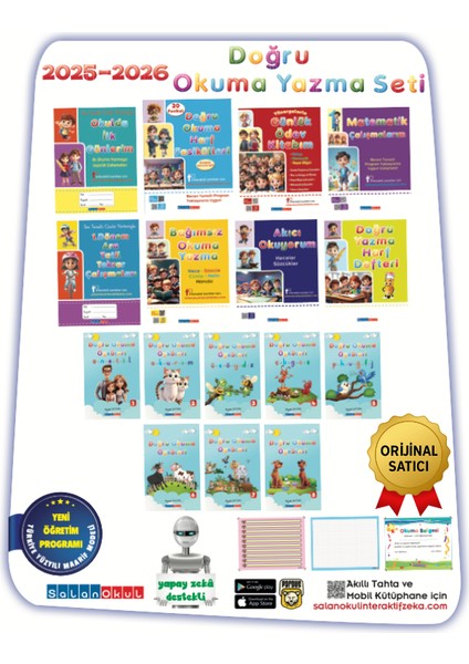 Resmi ve Orijinal Satıcı 1. Sınıf Doğru Okuma Yazma Seti