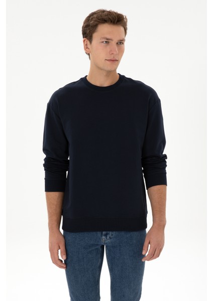 Erkek Lacivert Sweatshirt 50316378-VR033 modelleri