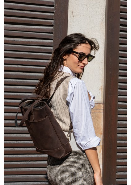 Saraci Hakiki Deri Dönüştürülebilir Tote Bag – Omuz ve Sırt Çantası, Geniş Hacimli Şık Tasarım fiyatları