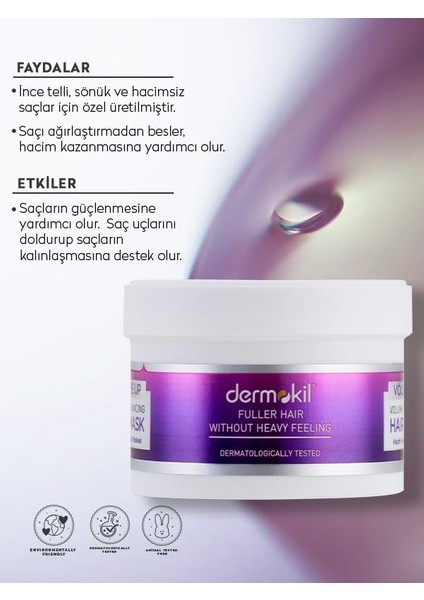 Dermokil Amino Asit Komplex Hacim Veren Saç Maskesi 250 ml fiyatları