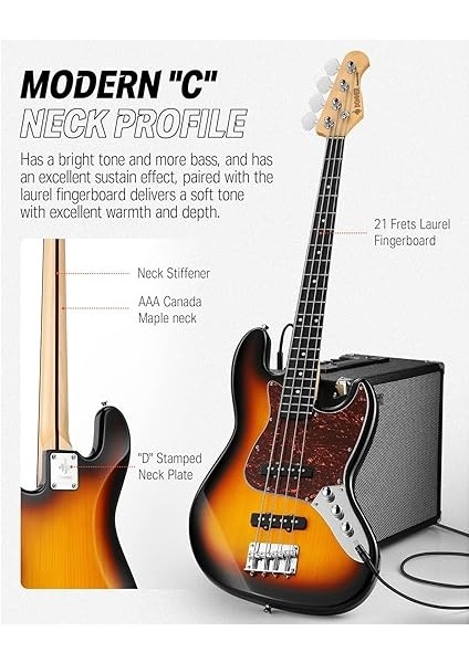 DJB-510D Jb-Style Bas Gitar (Sunburst) fiyatları
