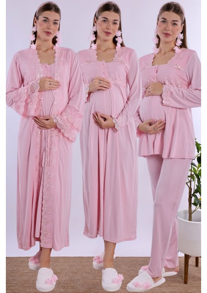 Pembe Hamile Lohusa Set