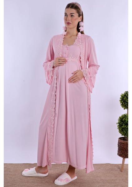 Pembe Hamile Lohusa Set