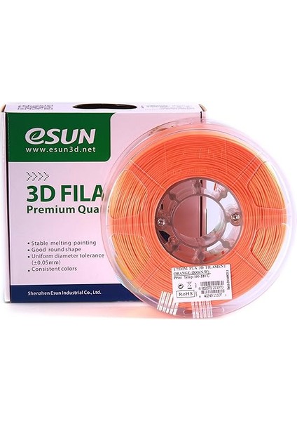 1.75 mm Turuncu Pla+ Plus Filament - Orange fiyatları