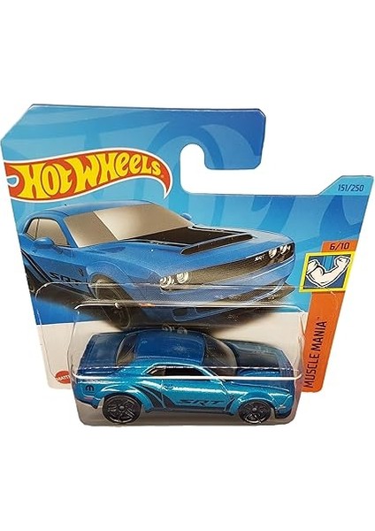 Wheels - ´18 Dodge Challenger Srt Demon - Muscle Mania 6/10 - HKJ54 - Short Card - Mopar - Mavi Metalik - Mattel 2023 fiyatları