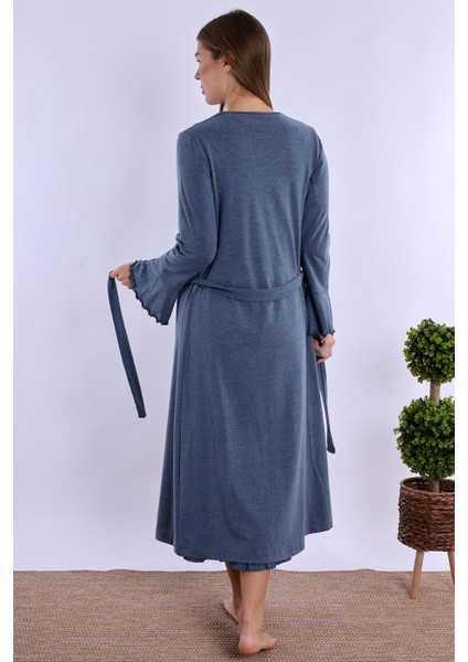 Indigo Sabahlıklı Hamile Lohusa Gecelik Takım fırsatları