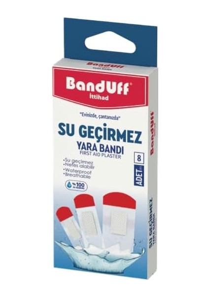 Banduff Su Geçirmez Yara Bandı 3'lü Paket (24 Adet)